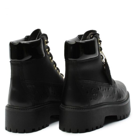 NEW TIMBERLAND Leather Waterproof Lace Up Boots Jet Black for women 864tn - Picture 9 of 10